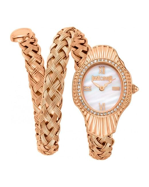 Just Cavalli White Jc1L305M0045 Ladies Signature Snake Watch