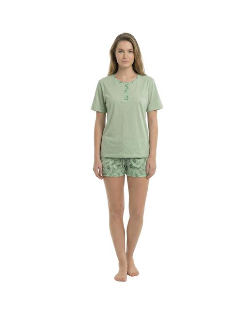 Kisses&Love Green Summer Short Sleeve Cotton Pyjamas Kl40000