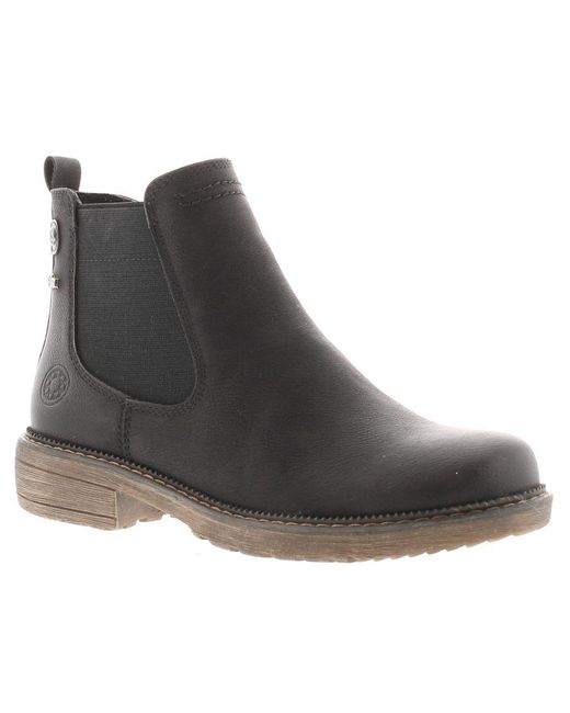 Relife Ankle Boots Rebel Zip Fastening Black