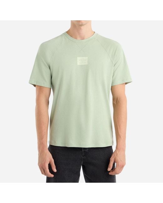 Umbro Green Layered Box Logo T-Shirt (Frosty) Cotton for men