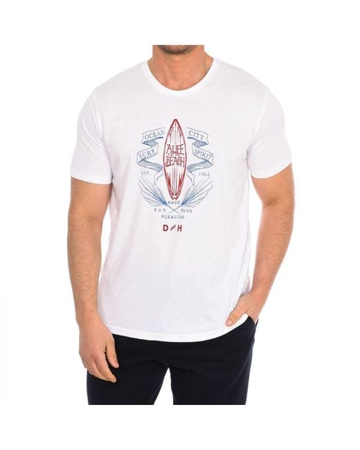 Daniel Hechter White Short Sleeve T-Shirt 75113-181991 for men