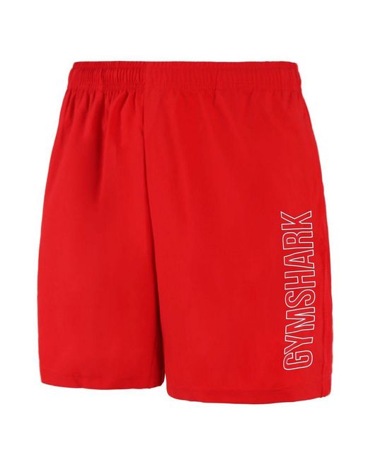 GYMSHARK Red Arrival 7Inch Shorts for men