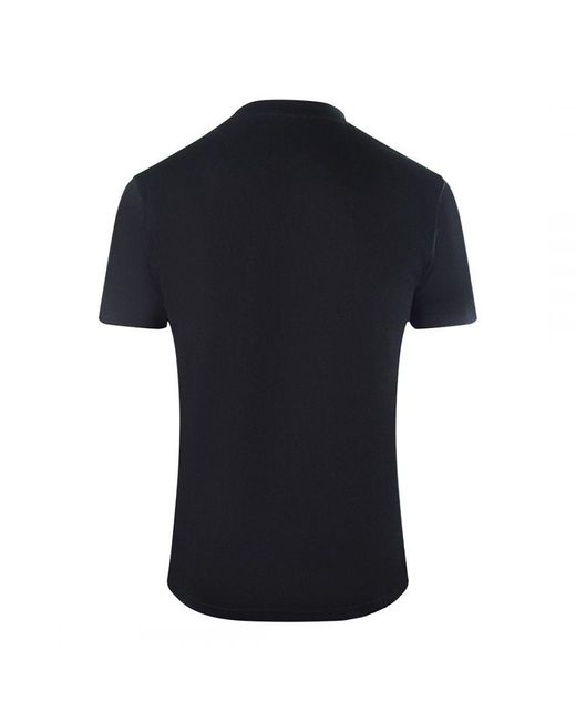 Roberto Cavalli Black Peeking Tiger Design T-Shirt Cotton for men