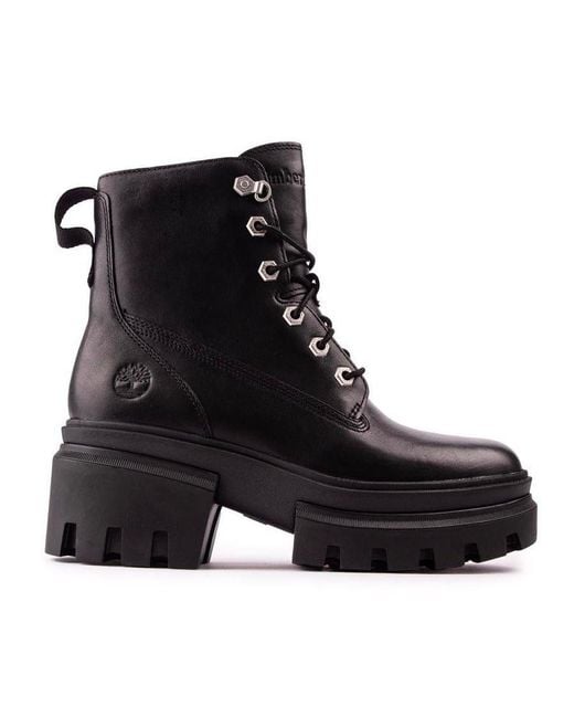 Timberland Black Everleigh Lace Up Boots