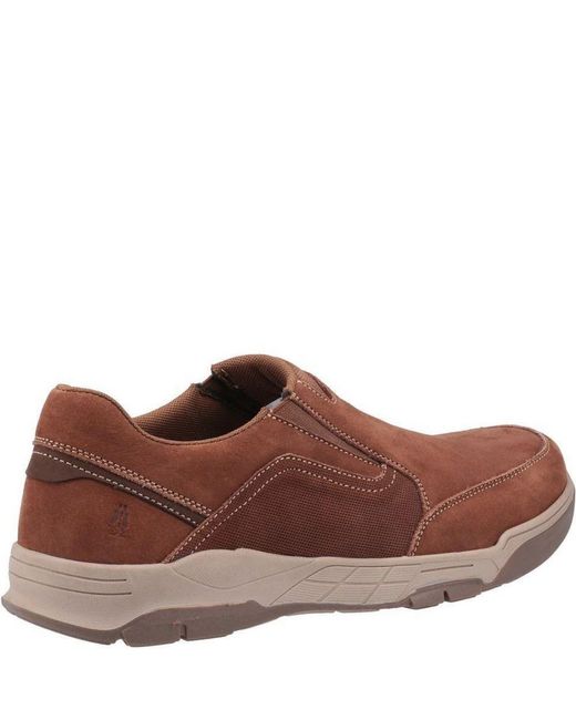 Hush Puppies Brown Fletcher Leather Shoes for men