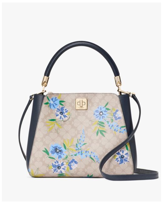 Women's Shoulder Handbag – Floral Print, Multiple Pockets (10 Total), Crossbody/Tote, Lightweight Waterproof Nylon