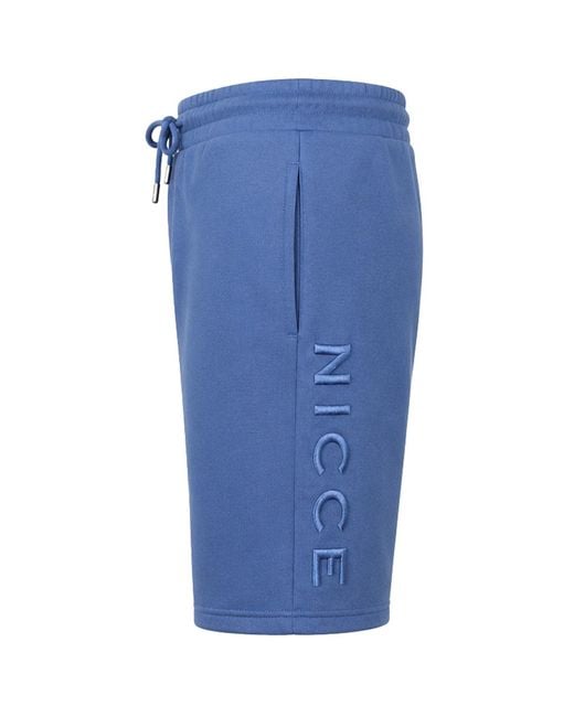 Nicce London Blue Mercury Jog Shorts for men