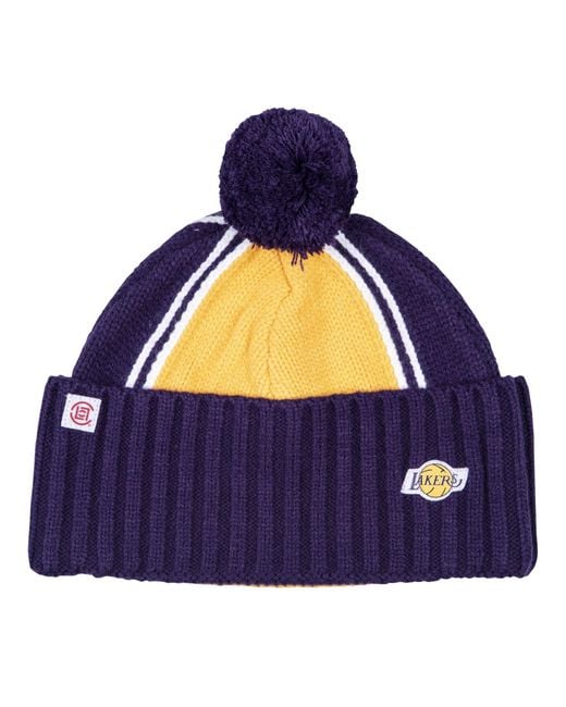 Mitchell & Ness Purple X Clot La Lakers Beanie for men