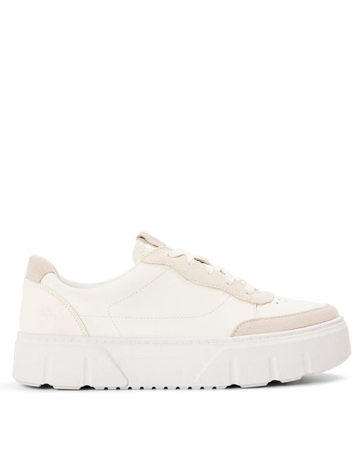 Timberland White Laurel Court Low Top Lace Up Sneakers