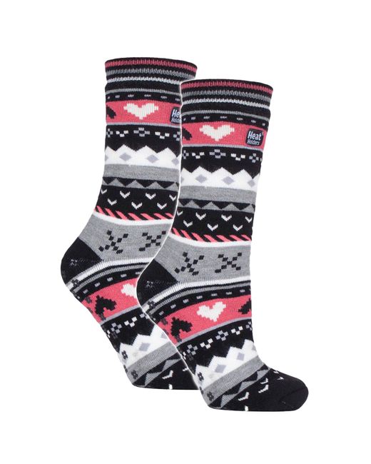 Heat Holders Blue 2 Pairs Soul Warming Socks With Grips