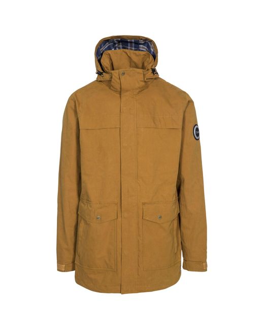 Trespass Brown Rowland Waterproof Jacket for men