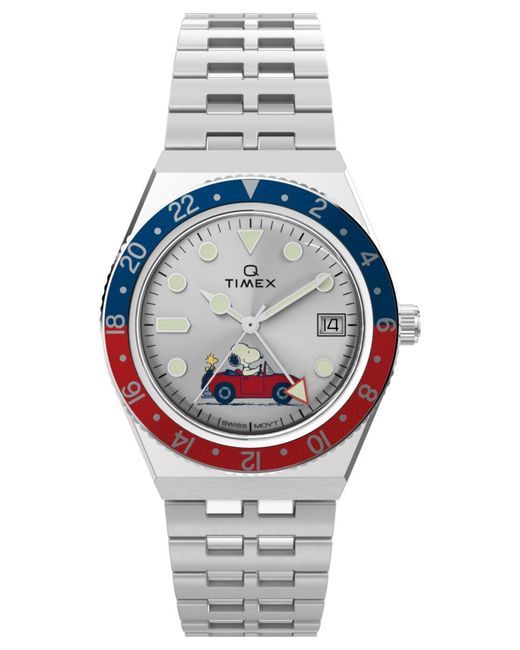 Timex Gray Peanuts Q Watch Tw2W83300 Stainless Steel for men