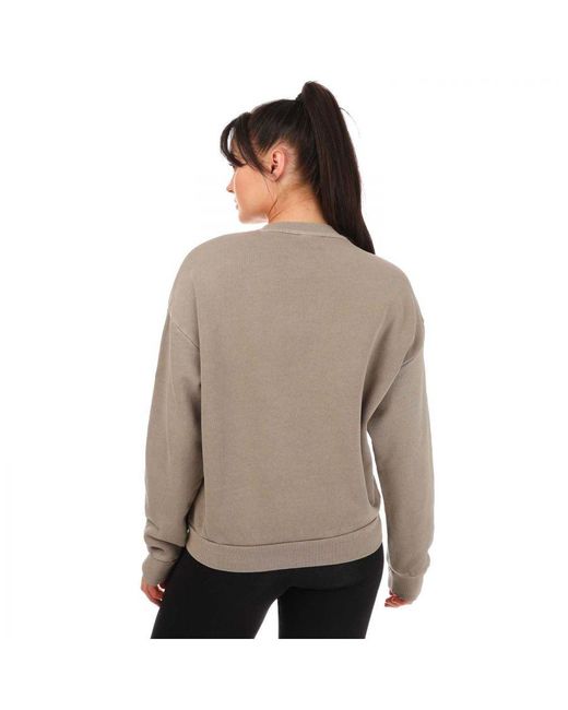 Reebok Dames Natural Dye Crewneck Sweatshirt In Grijs in het Gray