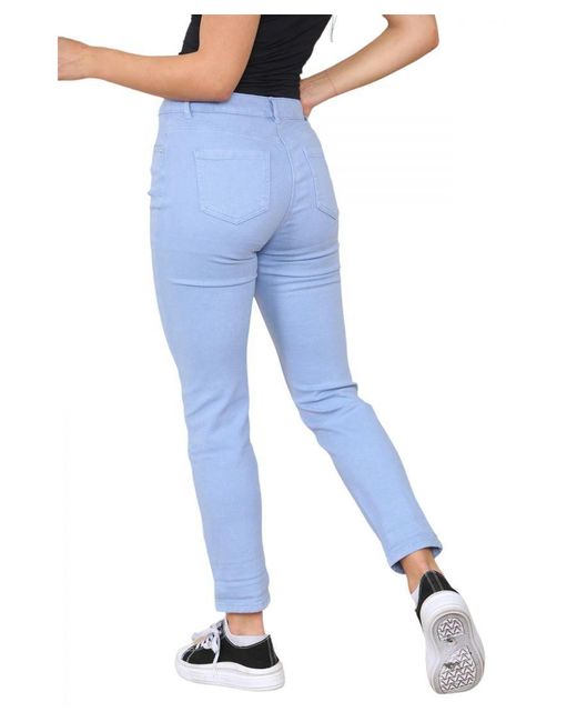 M&CO. Blue High Rise Tapered Straight Leg Mom Jeans