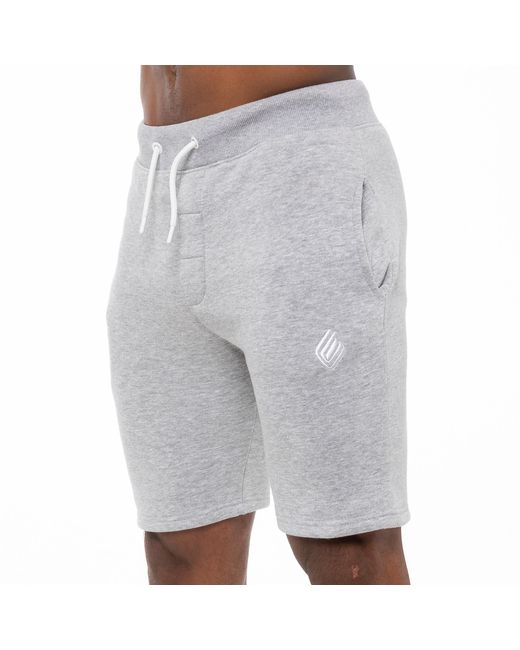 Enzo Gray Fleece Gym Shorts for men