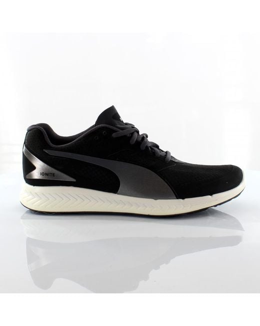 PUMA Black Ignite Mesh Textile Trainers 188584 04 for men