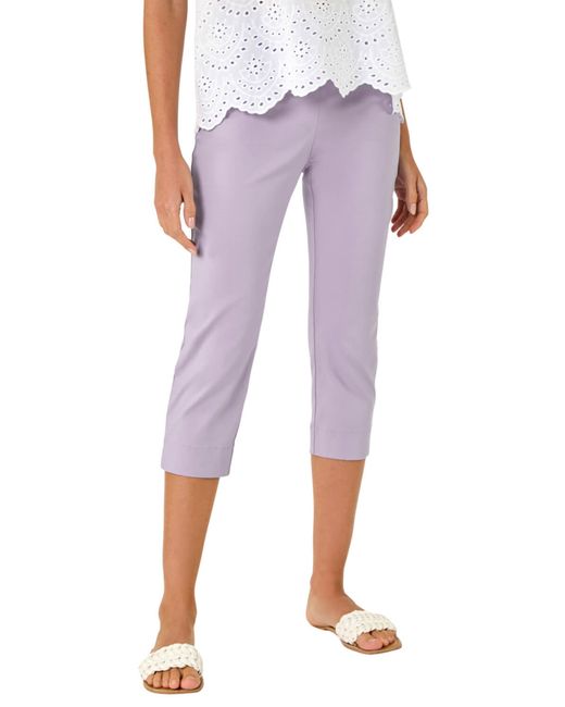 Roman Purple Cropped Stretch Trouser