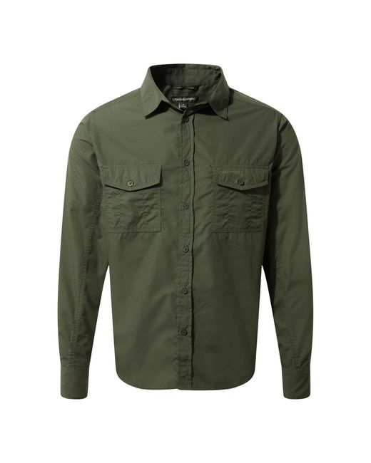 Craghoppers Green Kiwi Long-Sleeved Shirt (Cedar) for men
