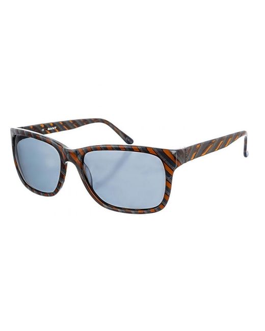 Gant Blue Rectangular Acetate Sunglasses Gs2004Brnbl for men