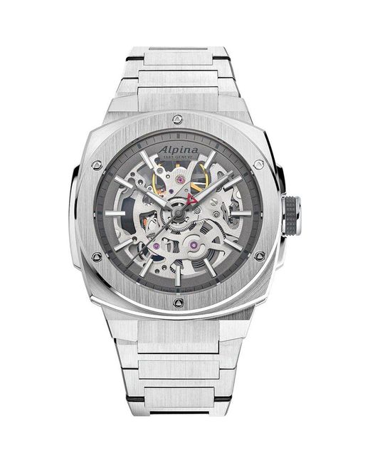 Alpina Metallic Alpiner Extreme Skeleton Watch Al-520Gskt3Ae6B Stainless Steel for men