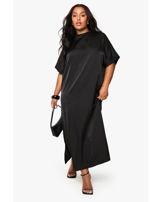 Boohoo Black Mesh Dress Plus Size Boohoo Plus Mesh Ruched Maxi