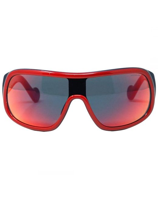 Moncler Red Ml0048 68C 00 Dark Sunglasses for men