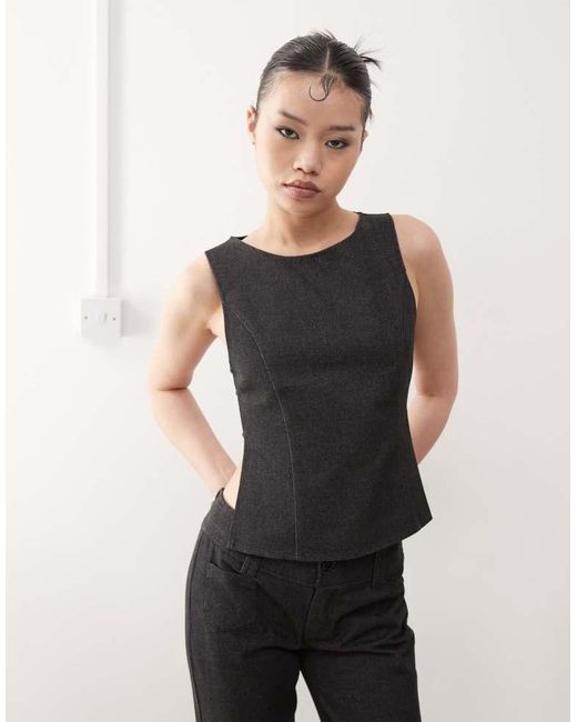 Motel Blue Saima Open Back Co-Ord Tank Top