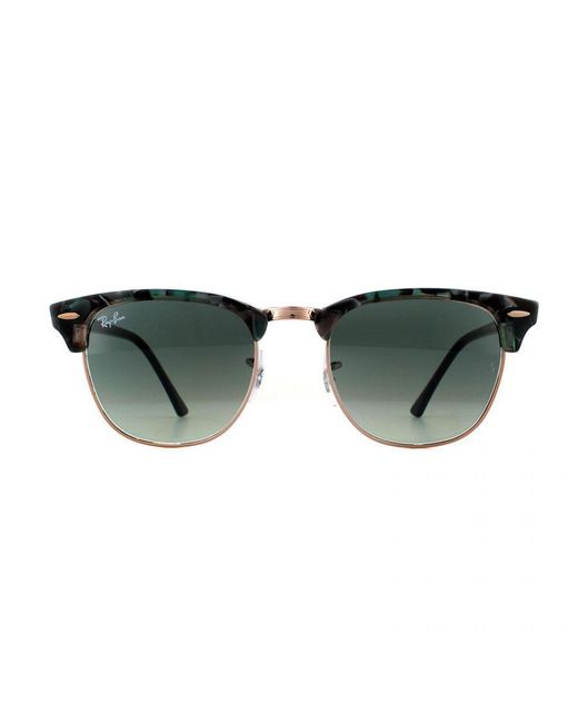 Ray-Ban Green Sunglasses Clubmaster 3016 125571 Spotted Dark Gradient Metal