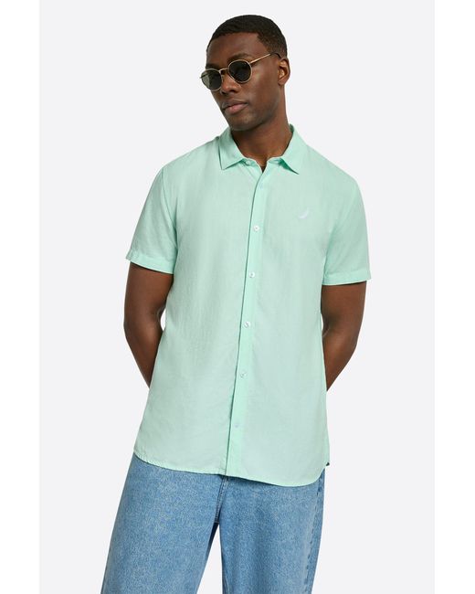 Nautica Green Andre Ss Shirt for men