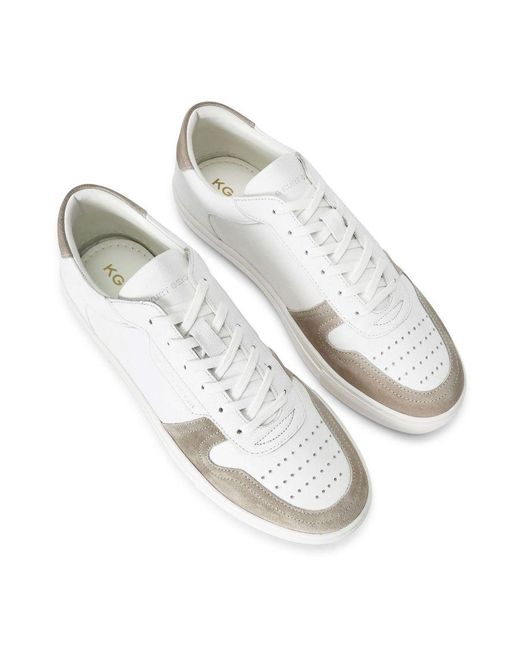 KG by Kurt Geiger White Leather Flash Sneakers for men