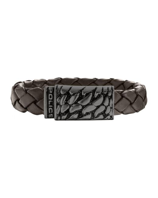 Police Black 25729Blc-02-L Alligator Bracelet for men