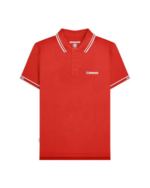 Lambretta Ss25 Gebrandmerkt Mouwen Poloshirt (rood) in het Red voor heren