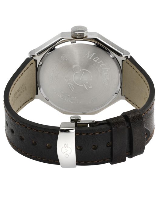 Gv2 Gray Marchese 42420 Swiss Quartz Genuine Italian Leather Watch for men