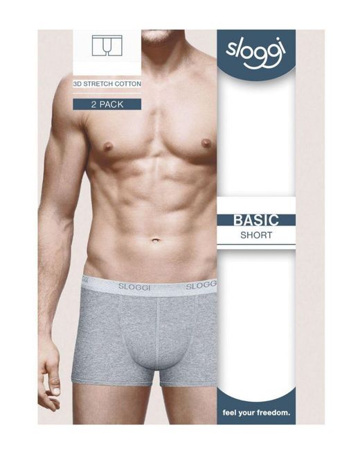 Sloggi Gray Basic Short 2P for men