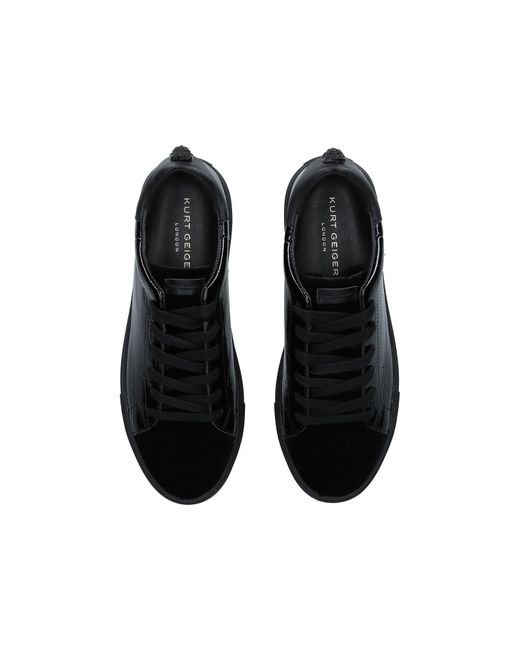 Kurt Geiger Black Leather Laney Croc Sneakers for men