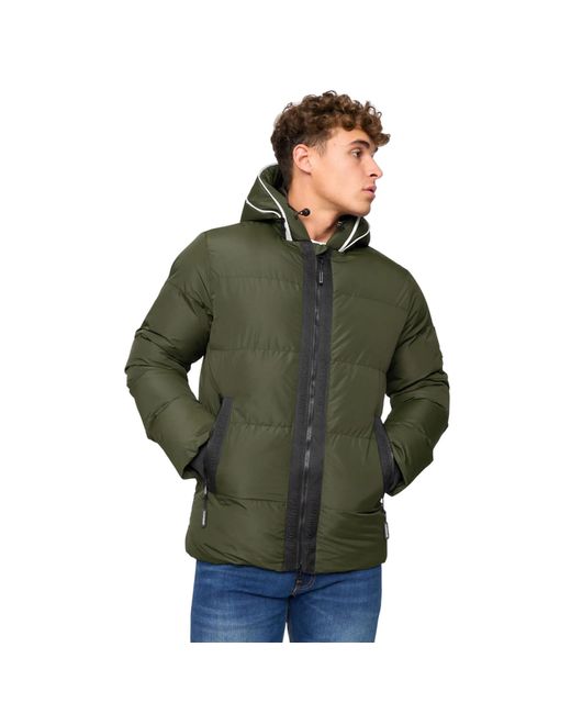 Crosshatch Green Sandbox Hooded Jacket for men