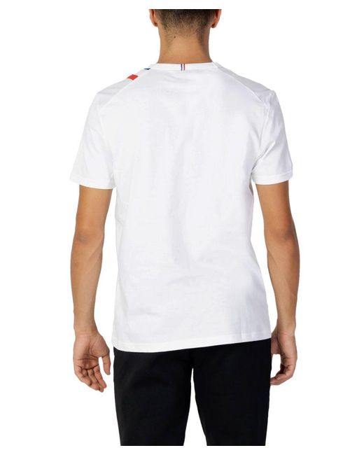 Le Coq Sportif T-shirt Klassieke Vlag in het White voor heren