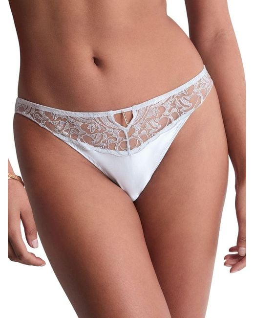 Aubade White Satin Memories Tanga