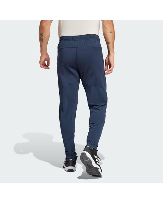 Adidas Originals Blue Designed For Training Hybrid Pants for men