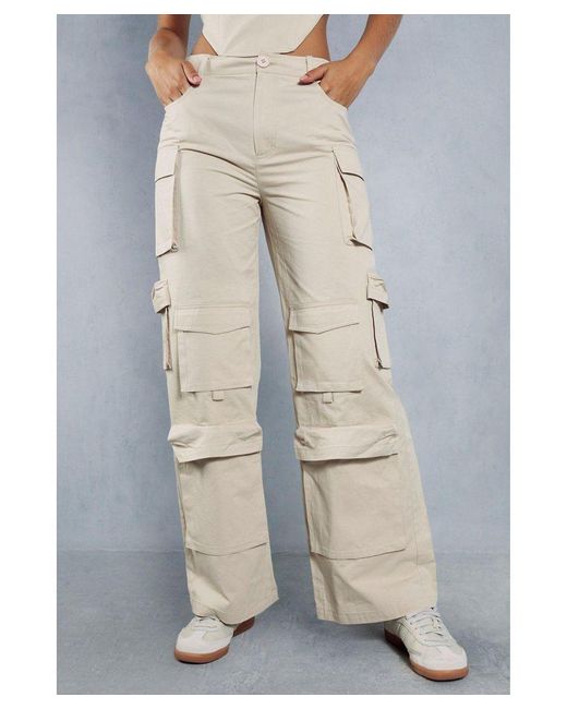 MissPap Blue Twill Multi Pocket Cargo Trouser