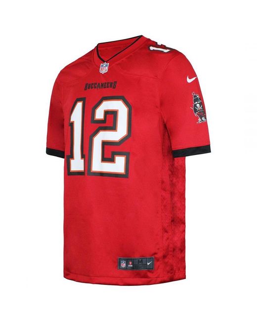 Nike Red Nfl Game Tampa Bay Buccaneers 12 Brady Jersey for men
