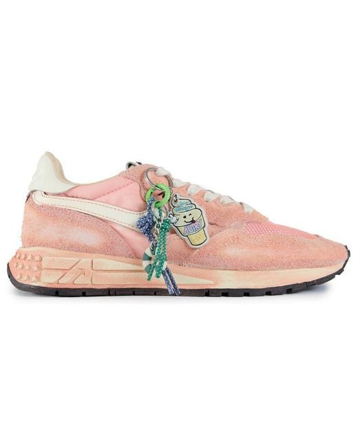 Autry Pink Reelwind Low Trainers