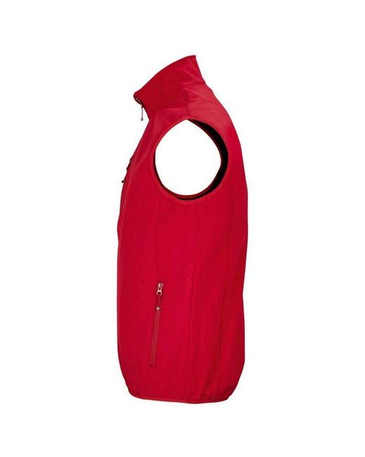 Sol's Red Falcon Softshell Recycled Body Warmer (Pepper) for men