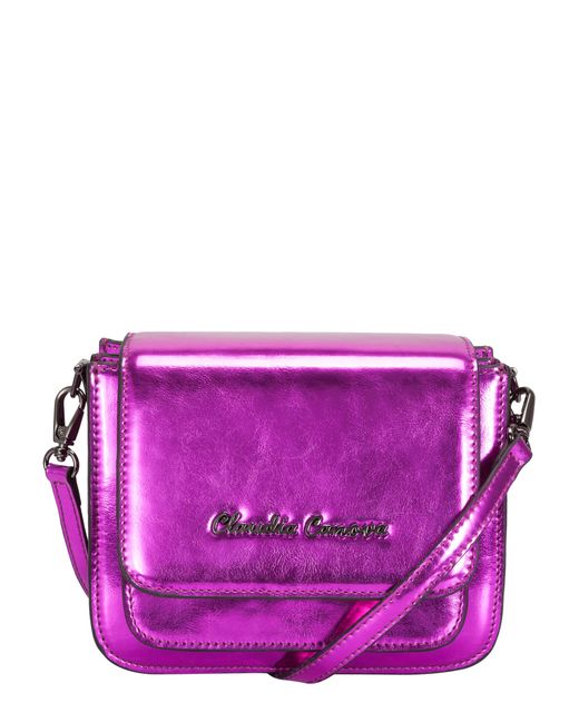 Claudia Canova Purple Metallic Mini Cross Body Bag