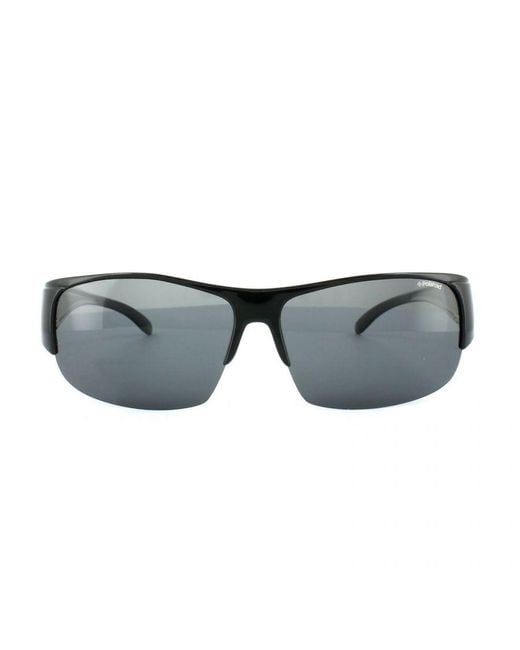 Polaroid Gray Suncovers Semi Rimless Polarized Sunglasses