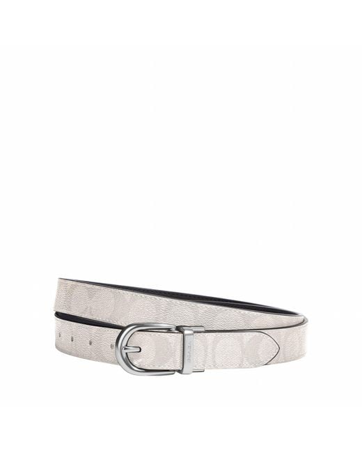 COACH White 25Mm Cut To Size Classic Signature Pvc Belt
