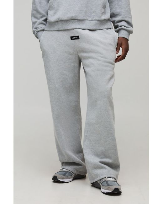 BoohooMAN Gray Wide Leg Heavyweight Joggers for men