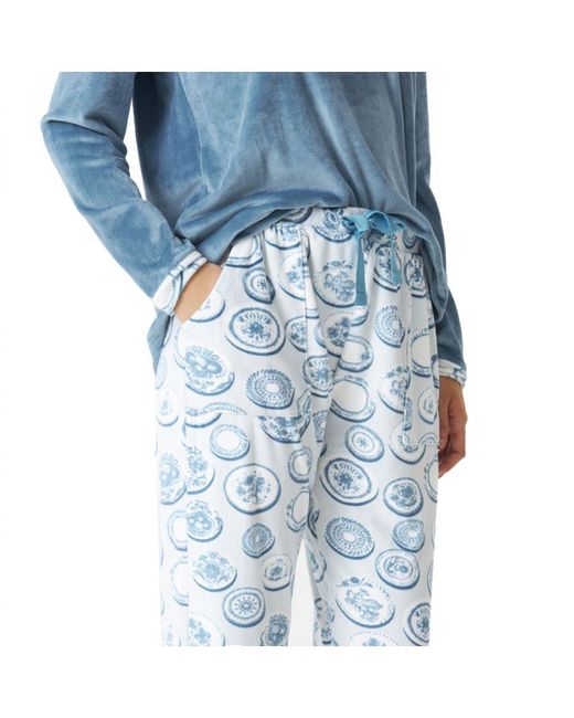 J And J Brothers Blue Long Sleeve Pajamas Jjbdp0501