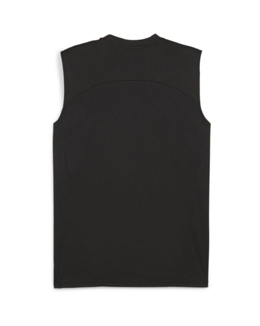 PUMA Black Teamfinal Training Short Sleeve Performance T-Shirt for men