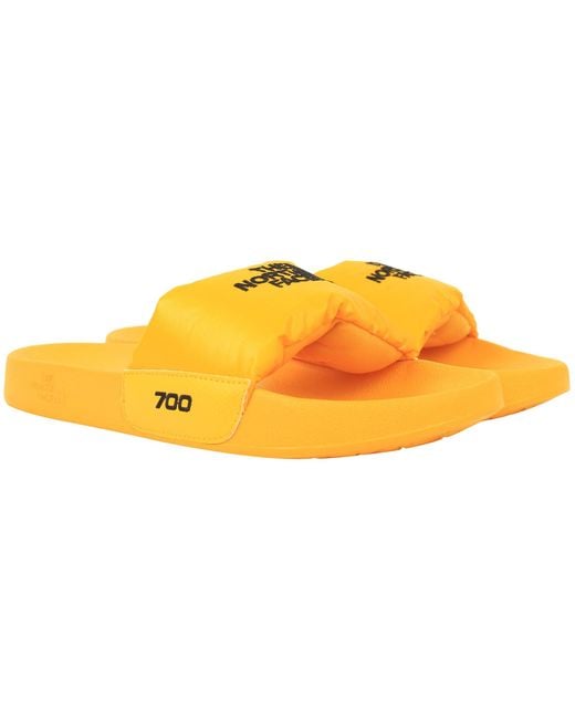 The North Face Yellow Nuptse Sliders for men